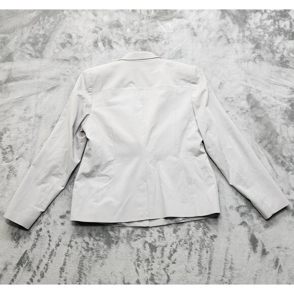 JD Williams Capsule Blazer Womens 10 Light Gray Single Button Preppy Office - Picture 2 of 12